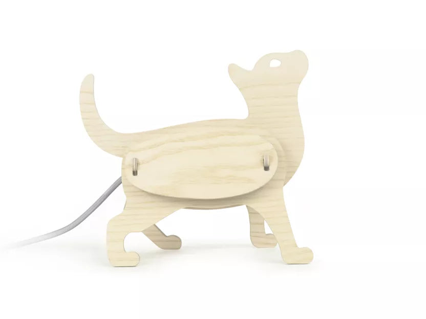 lampe chat bois
