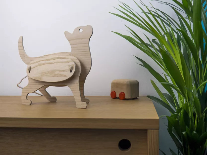 lampe chat bois bureau