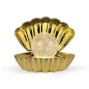 lampe coquillage doré